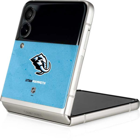 NHL Utah Mammoth Distressed Blue Galaxy Z Flip3 5G Skin